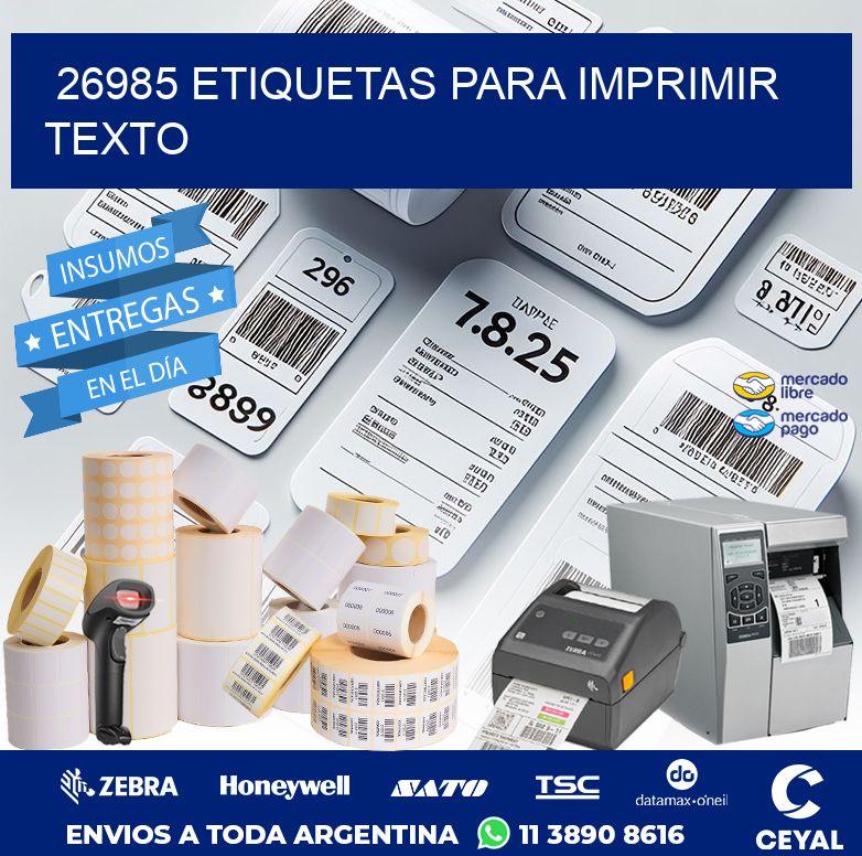 26985 ETIQUETAS PARA IMPRIMIR TEXTO