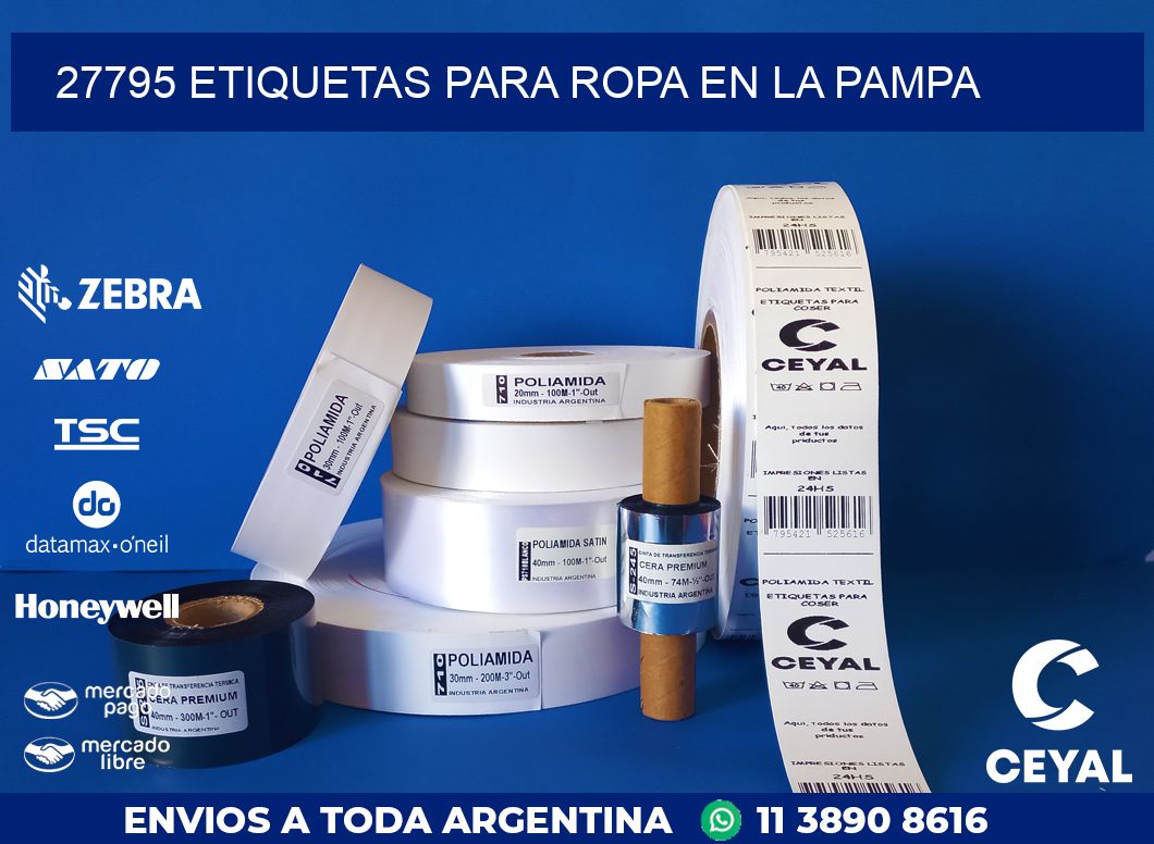 27795 ETIQUETAS PARA ROPA EN LA PAMPA