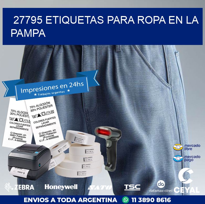 27795 ETIQUETAS PARA ROPA EN LA PAMPA
