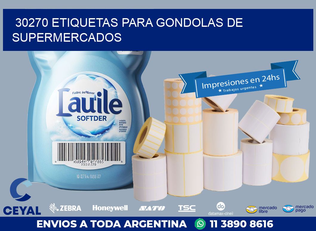30270 ETIQUETAS PARA GONDOLAS DE SUPERMERCADOS