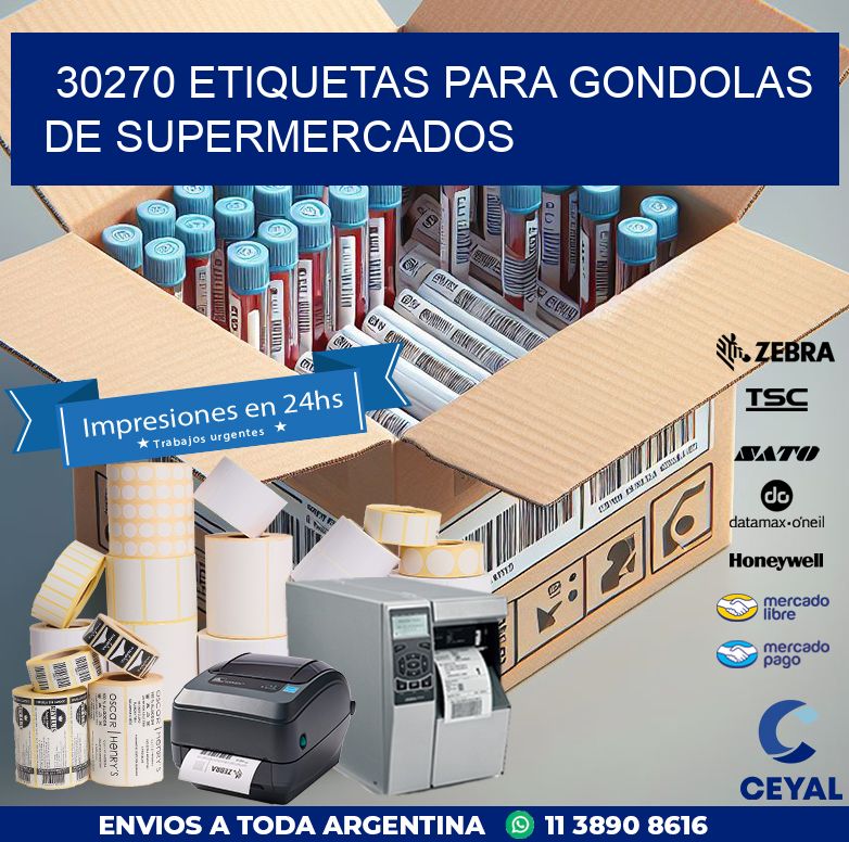 30270 ETIQUETAS PARA GONDOLAS DE SUPERMERCADOS