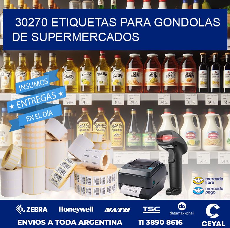 30270 ETIQUETAS PARA GONDOLAS DE SUPERMERCADOS