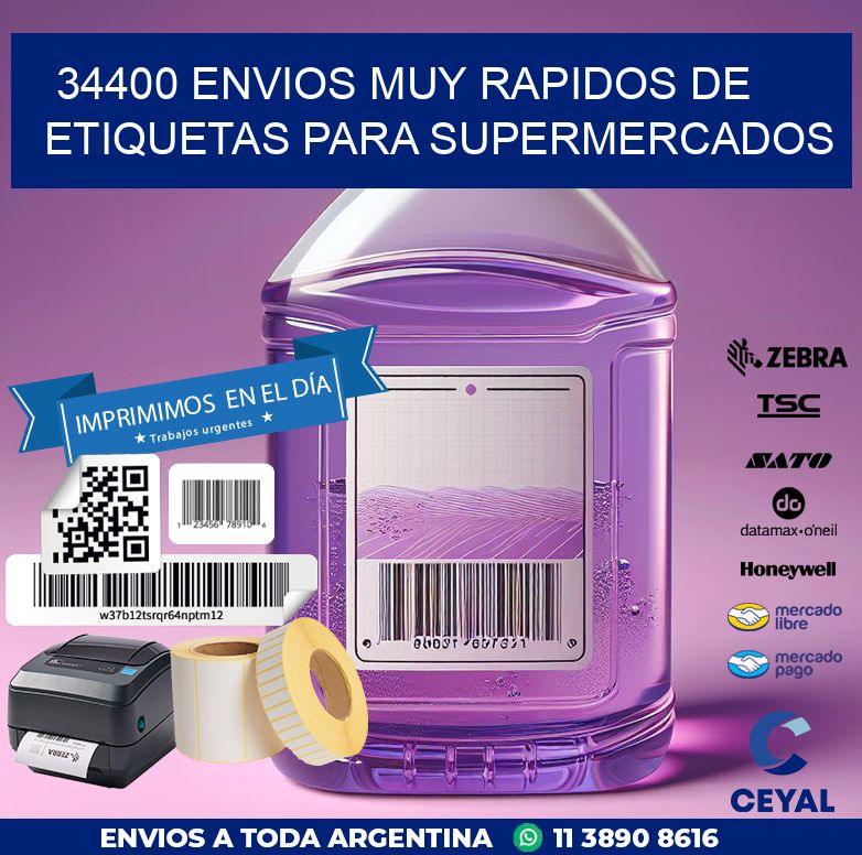 34400 ENVIOS MUY RAPIDOS DE ETIQUETAS PARA SUPERMERCADOS