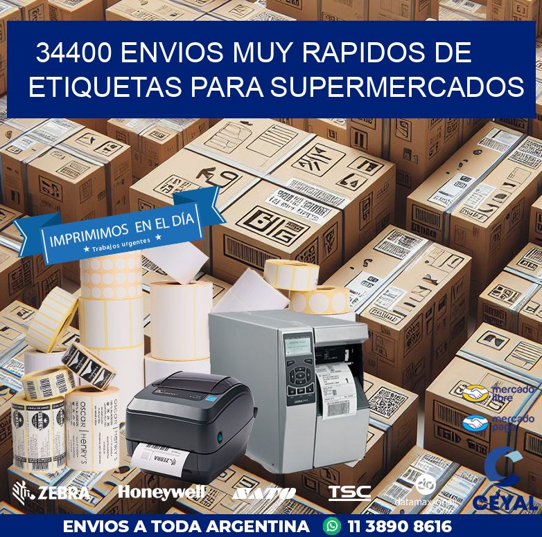 34400 ENVIOS MUY RAPIDOS DE ETIQUETAS PARA SUPERMERCADOS