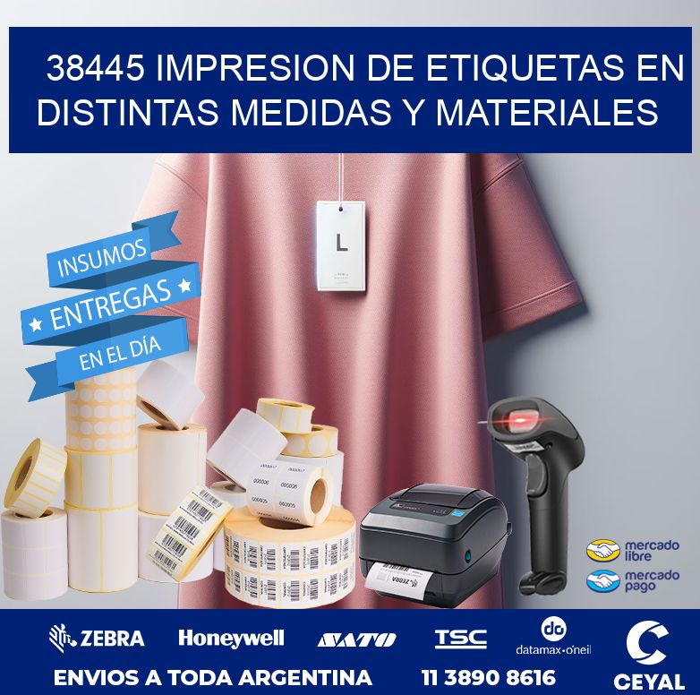 38445 IMPRESION DE ETIQUETAS EN DISTINTAS MEDIDAS Y MATERIALES
