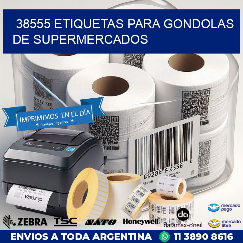 38555 ETIQUETAS PARA GONDOLAS DE SUPERMERCADOS