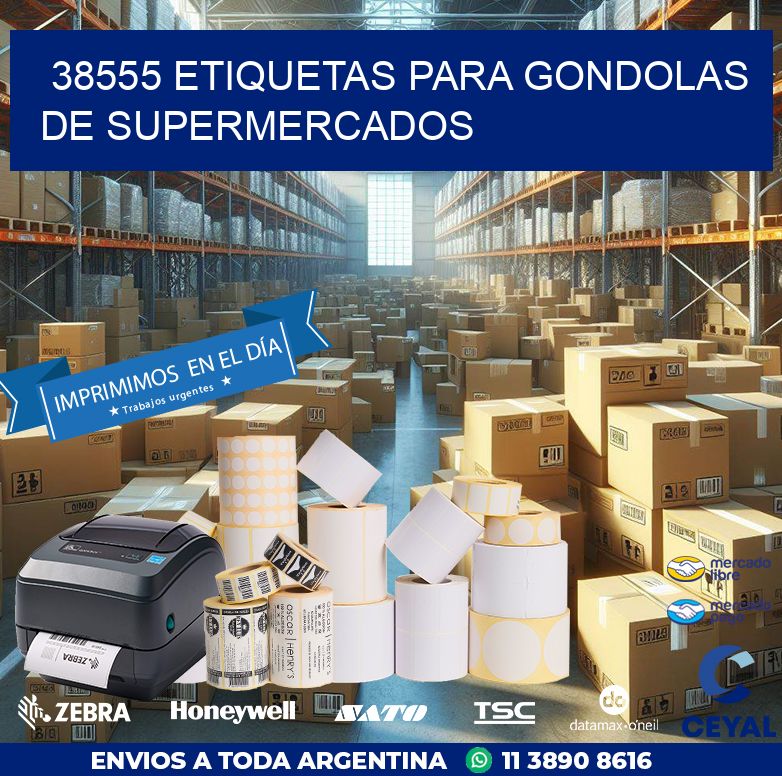 38555 ETIQUETAS PARA GONDOLAS DE SUPERMERCADOS