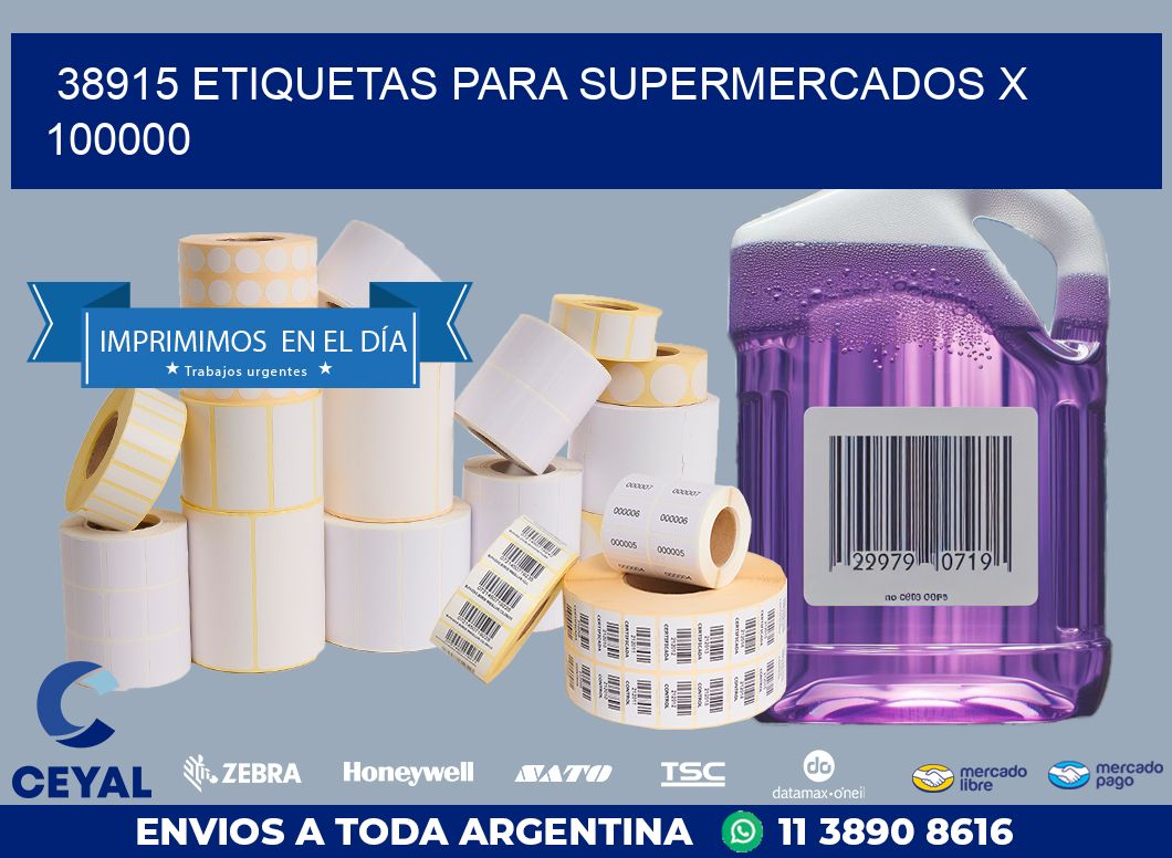 38915 ETIQUETAS PARA SUPERMERCADOS X 100000