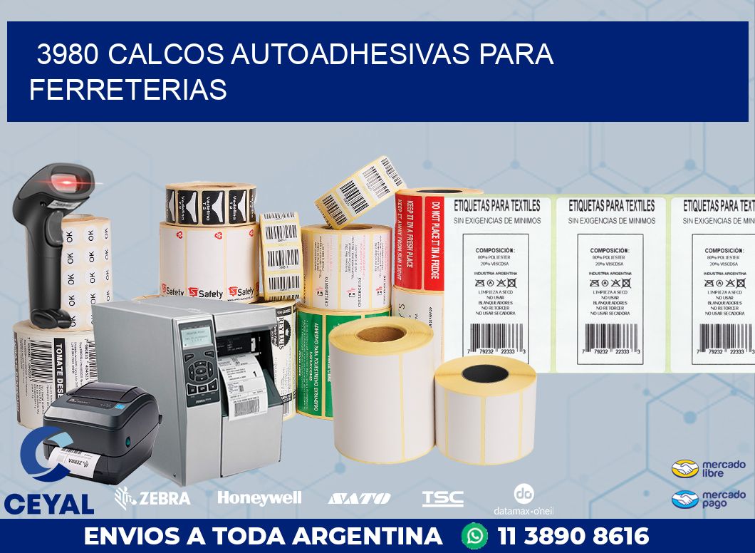3980 CALCOS AUTOADHESIVAS PARA FERRETERIAS