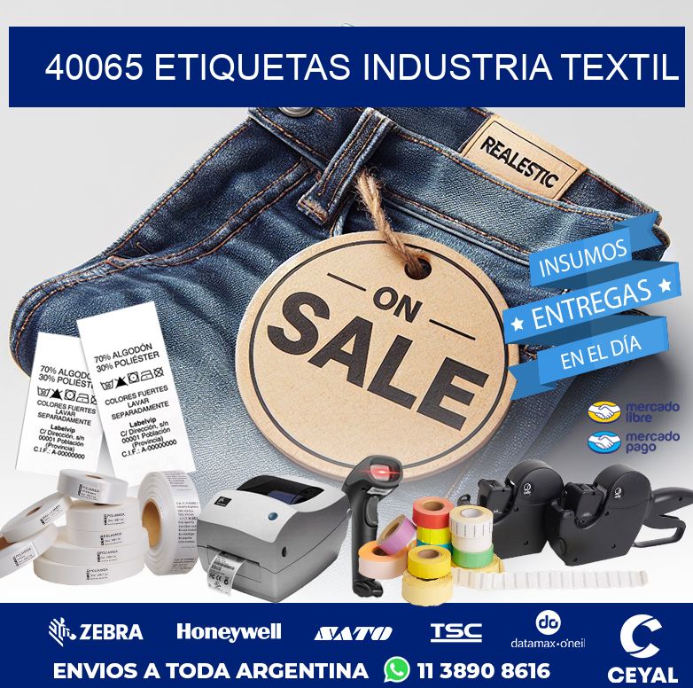 40065 ETIQUETAS INDUSTRIA TEXTIL