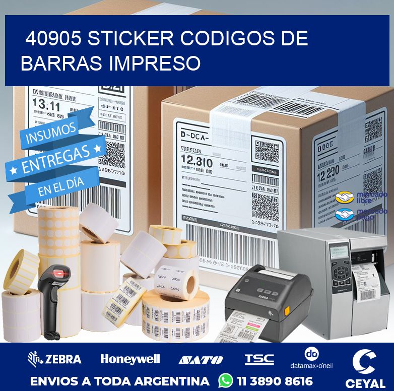 40905 STICKER CODIGOS DE BARRAS IMPRESO