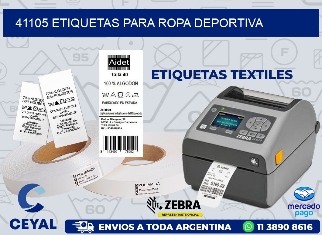 41105 ETIQUETAS PARA ROPA DEPORTIVA