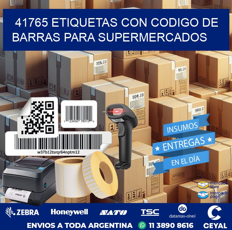 41765 ETIQUETAS CON CODIGO DE BARRAS PARA SUPERMERCADOS