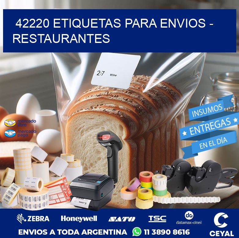 42220 ETIQUETAS PARA ENVIOS - RESTAURANTES