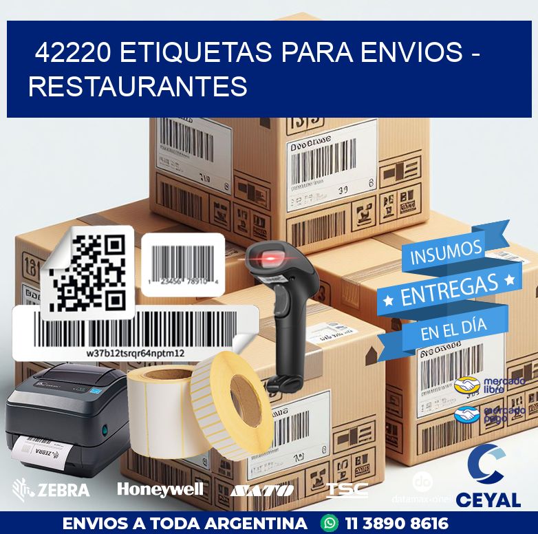 42220 ETIQUETAS PARA ENVIOS - RESTAURANTES