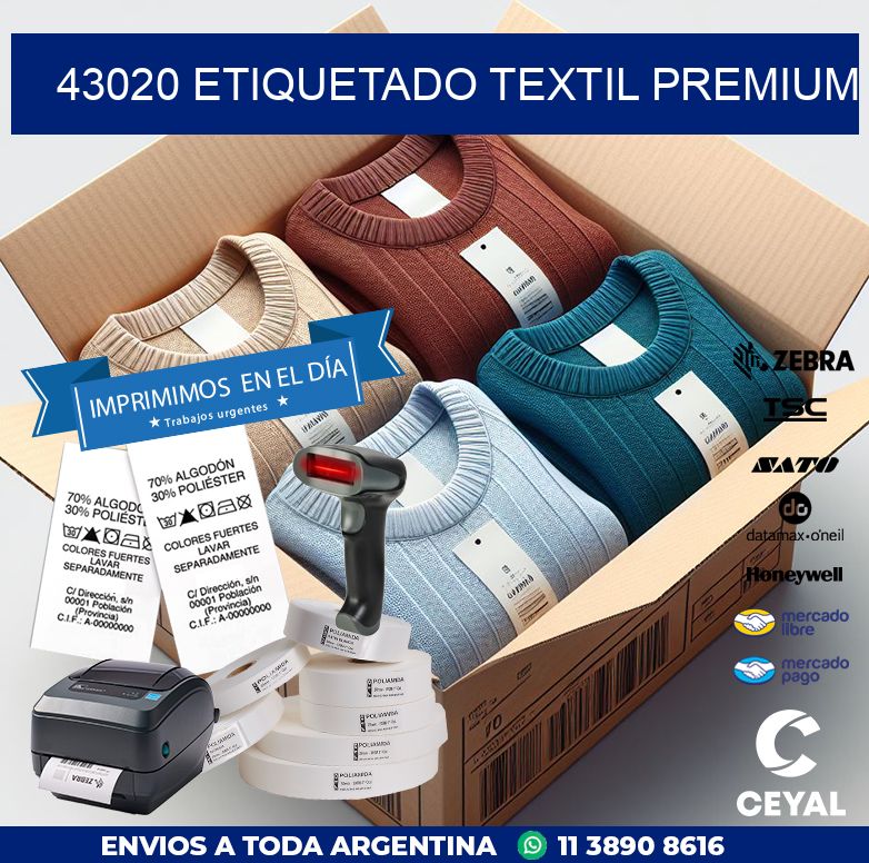 43020 ETIQUETADO TEXTIL PREMIUM