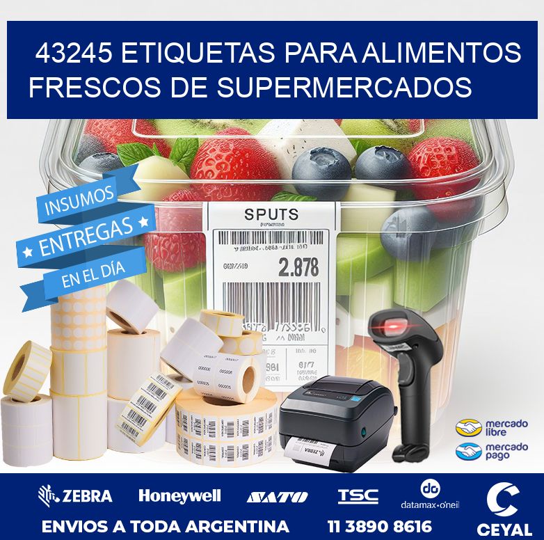 43245 ETIQUETAS PARA ALIMENTOS FRESCOS DE SUPERMERCADOS