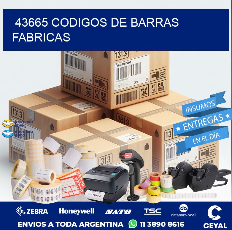 43665 CODIGOS DE BARRAS FABRICAS