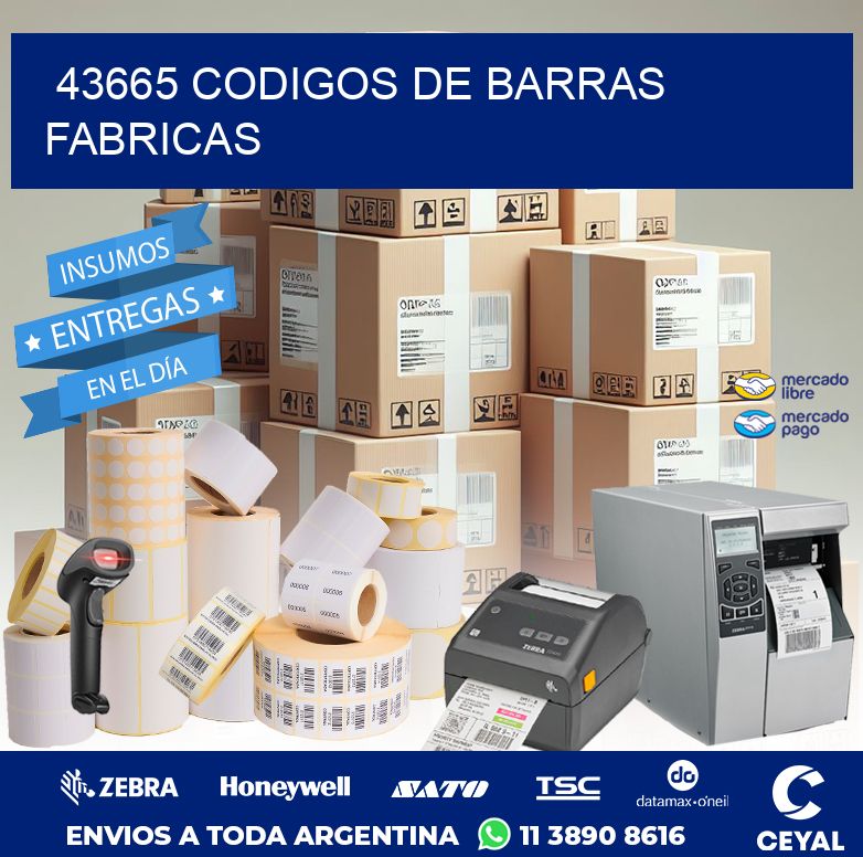 43665 CODIGOS DE BARRAS FABRICAS