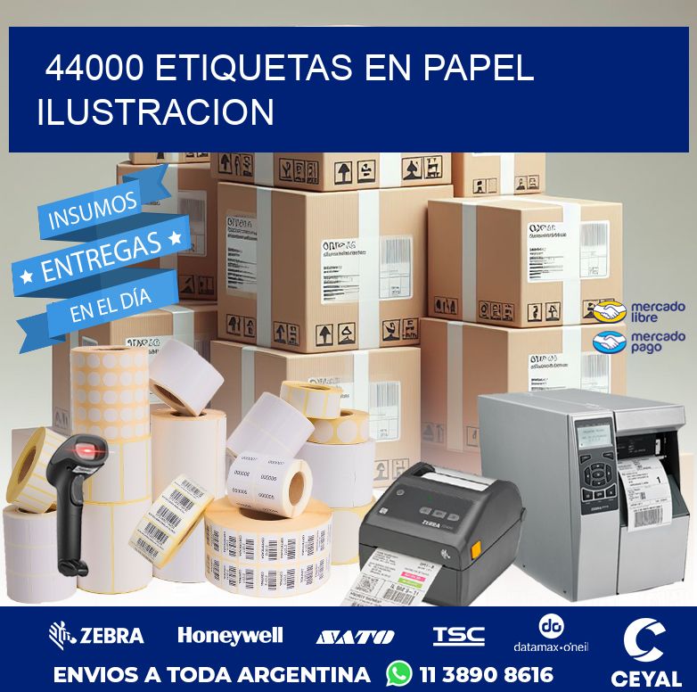 44000 ETIQUETAS EN PAPEL ILUSTRACION