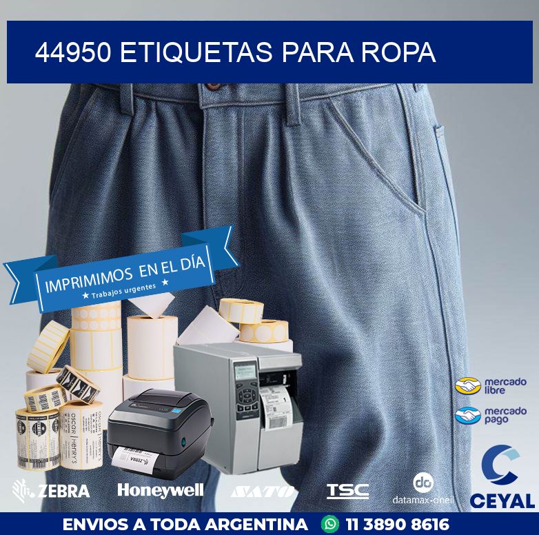 44950 ETIQUETAS PARA ROPA