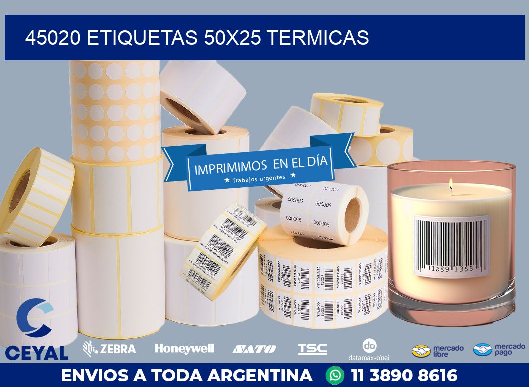 45020 ETIQUETAS 50X25 TERMICAS