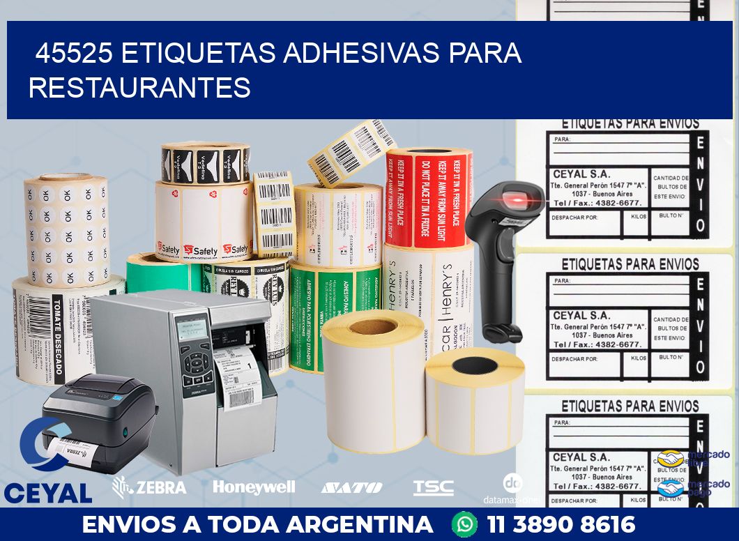 45525 ETIQUETAS ADHESIVAS PARA RESTAURANTES