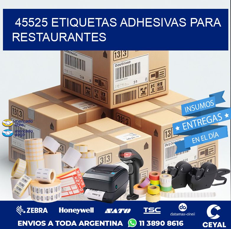 45525 ETIQUETAS ADHESIVAS PARA RESTAURANTES