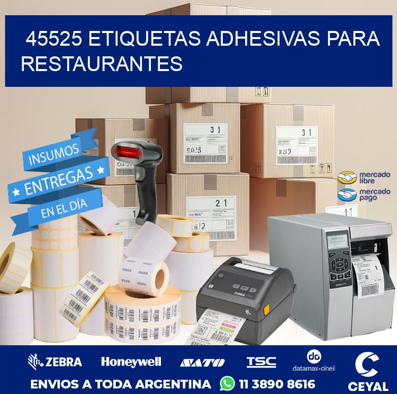 45525 ETIQUETAS ADHESIVAS PARA RESTAURANTES
