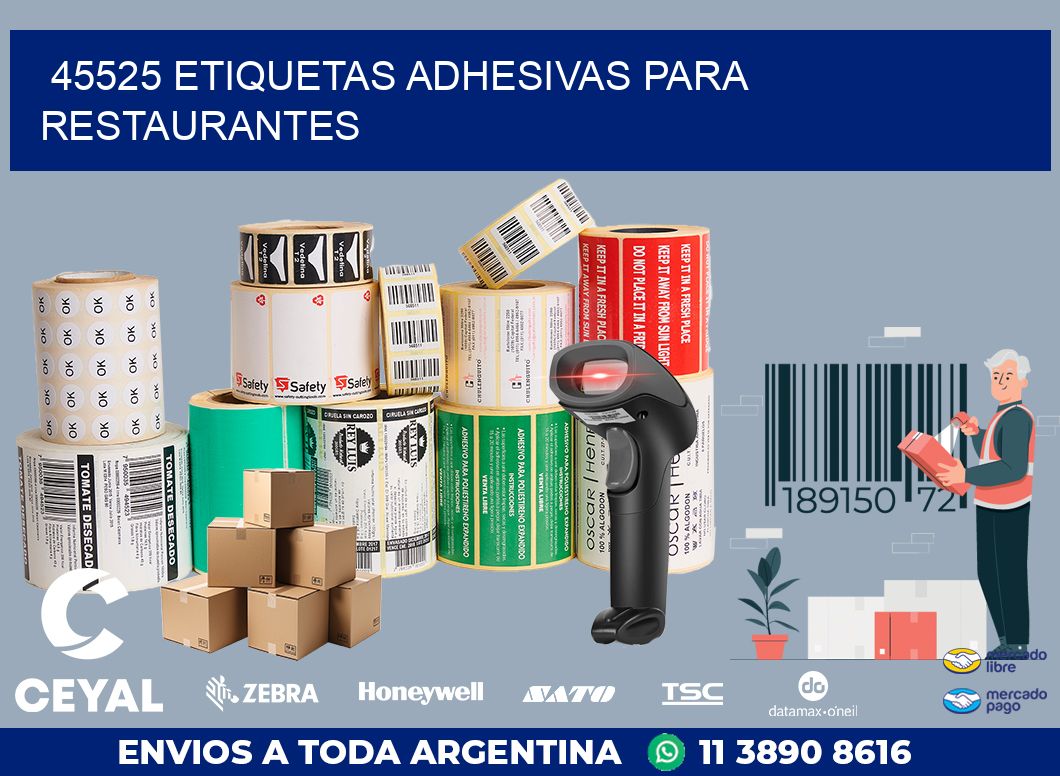 45525 ETIQUETAS ADHESIVAS PARA RESTAURANTES