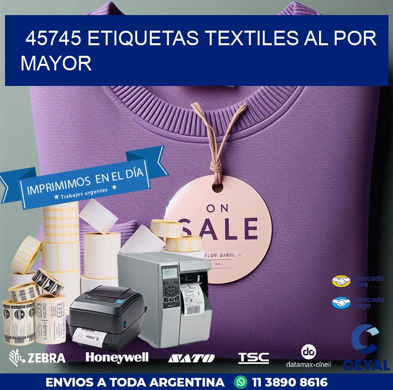 45745 ETIQUETAS TEXTILES AL POR MAYOR