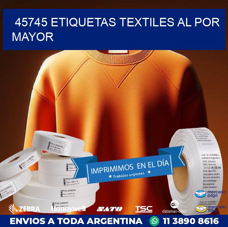45745 ETIQUETAS TEXTILES AL POR MAYOR