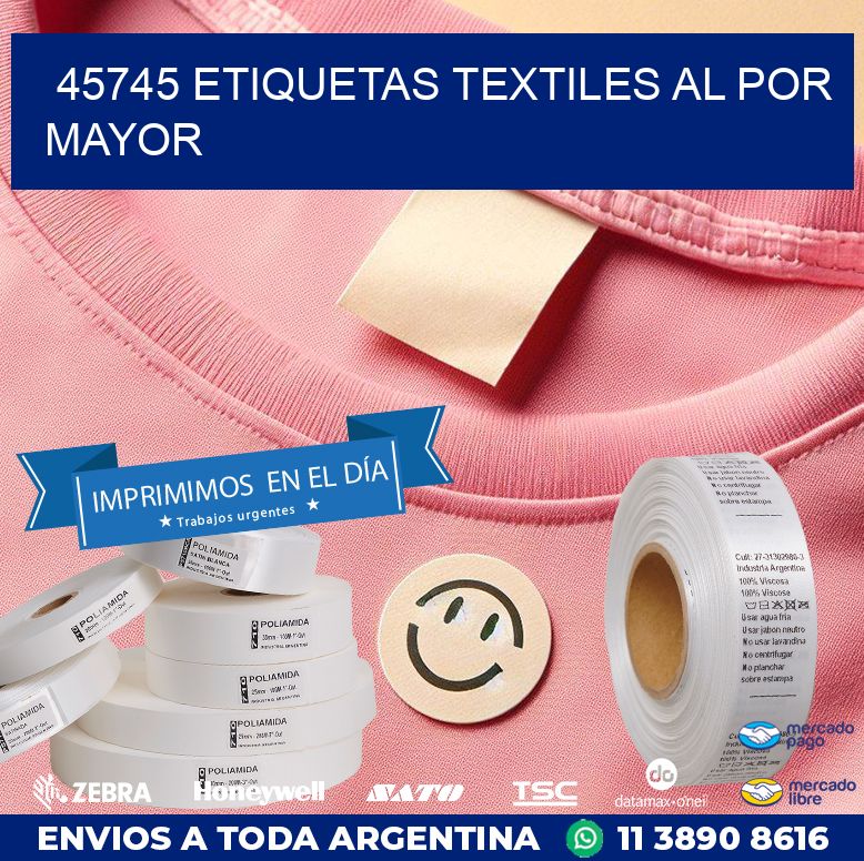 45745 ETIQUETAS TEXTILES AL POR MAYOR