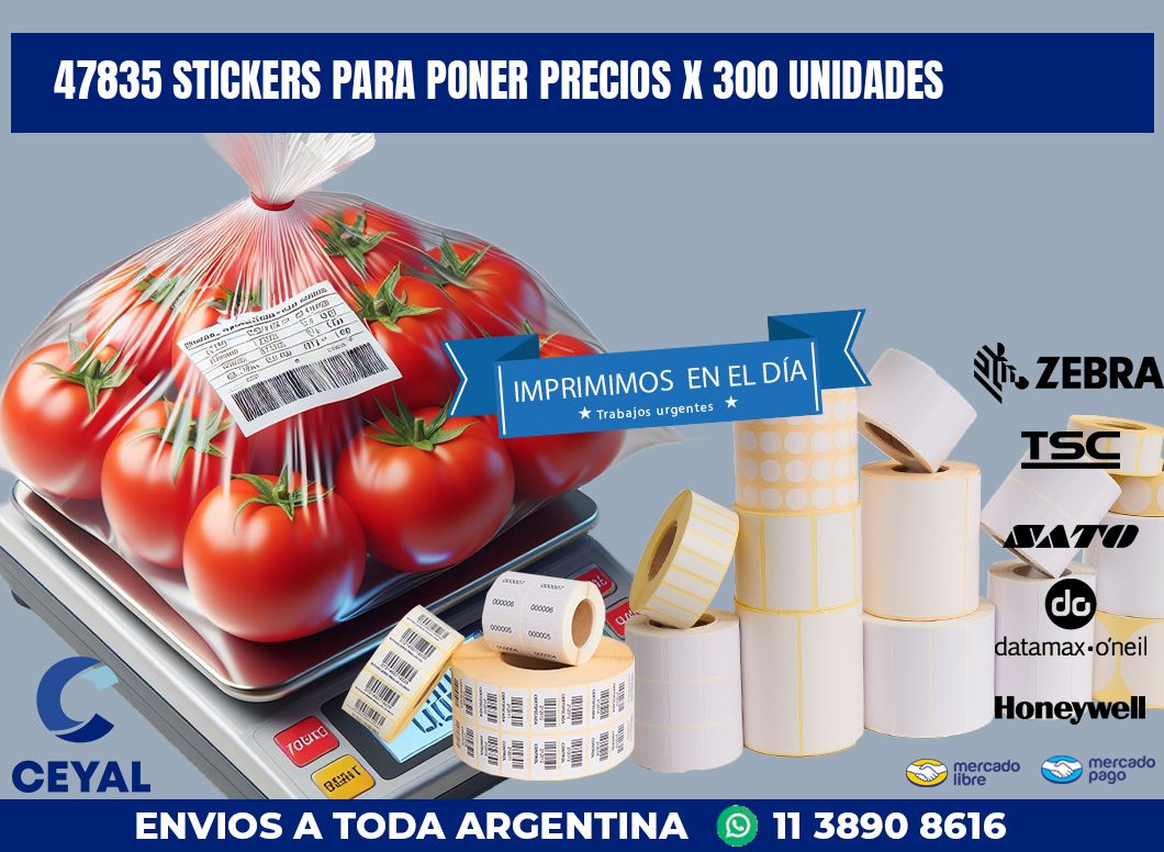 47835 STICKERS PARA PONER PRECIOS X 300 UNIDADES