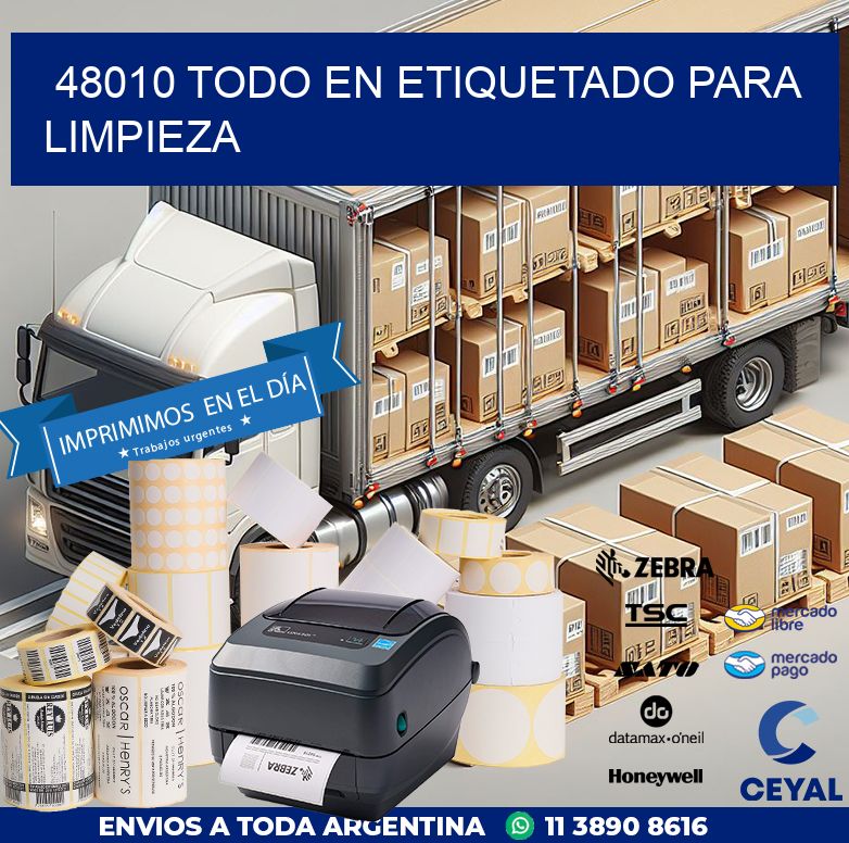 48010 TODO EN ETIQUETADO PARA LIMPIEZA