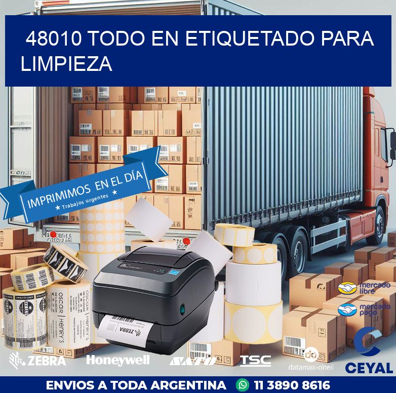48010 TODO EN ETIQUETADO PARA LIMPIEZA