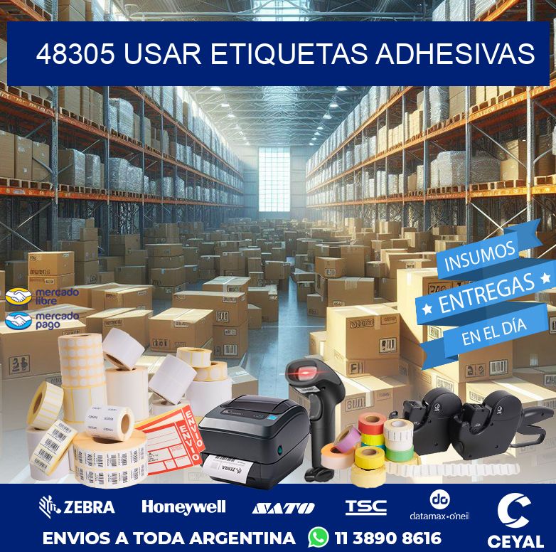 48305 USAR ETIQUETAS ADHESIVAS