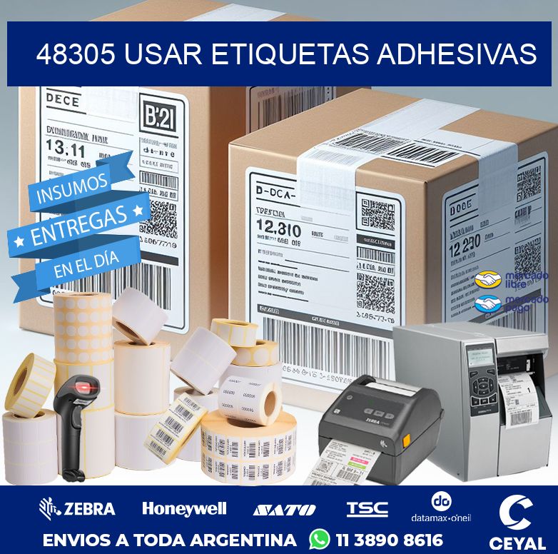 48305 USAR ETIQUETAS ADHESIVAS