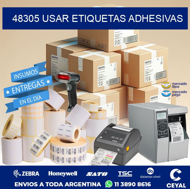 48305 USAR ETIQUETAS ADHESIVAS