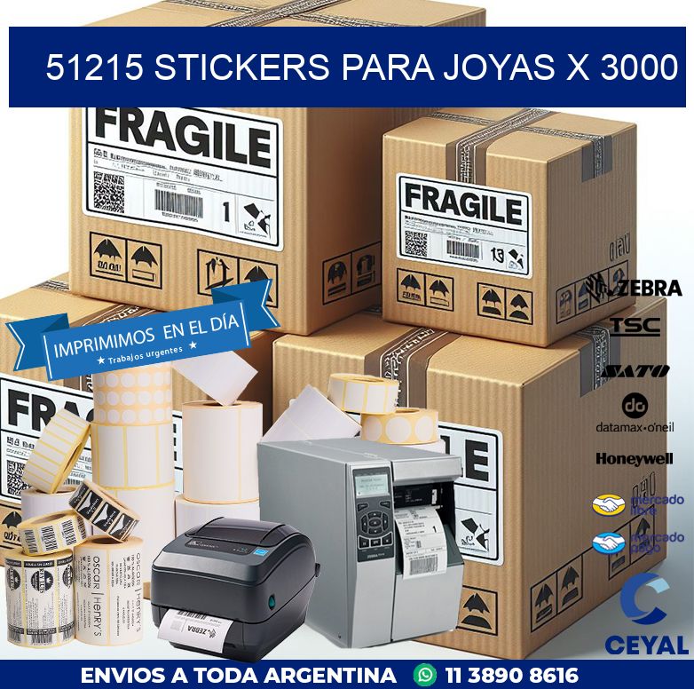 51215 STICKERS PARA JOYAS X 3000