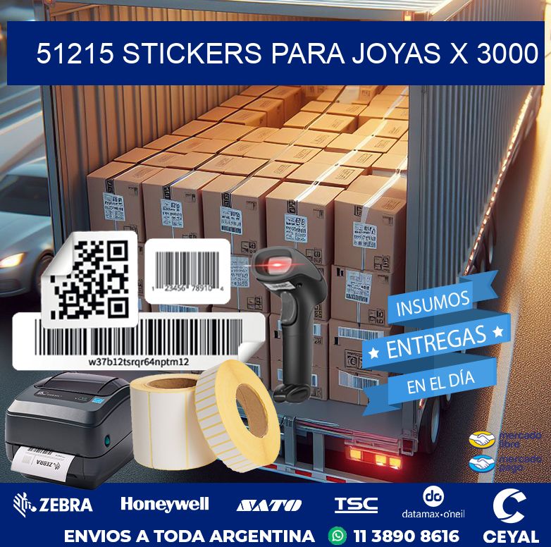 51215 STICKERS PARA JOYAS X 3000
