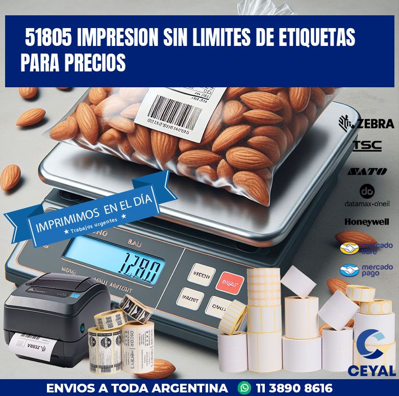 51805 IMPRESION SIN LIMITES DE ETIQUETAS PARA PRECIOS