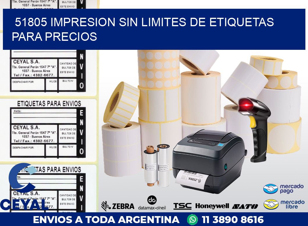 51805 IMPRESION SIN LIMITES DE ETIQUETAS PARA PRECIOS