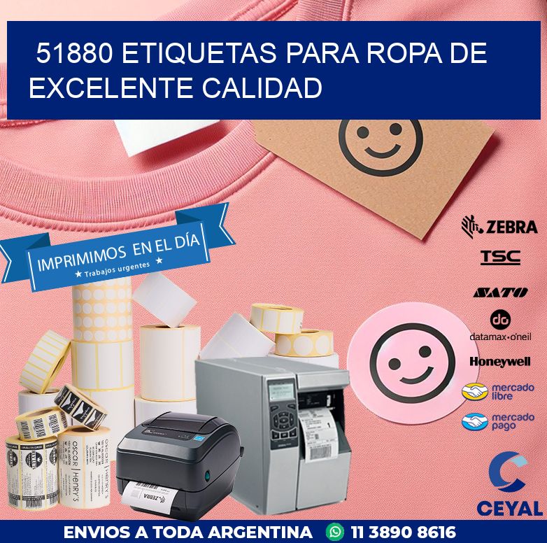 51880 ETIQUETAS PARA ROPA DE EXCELENTE CALIDAD