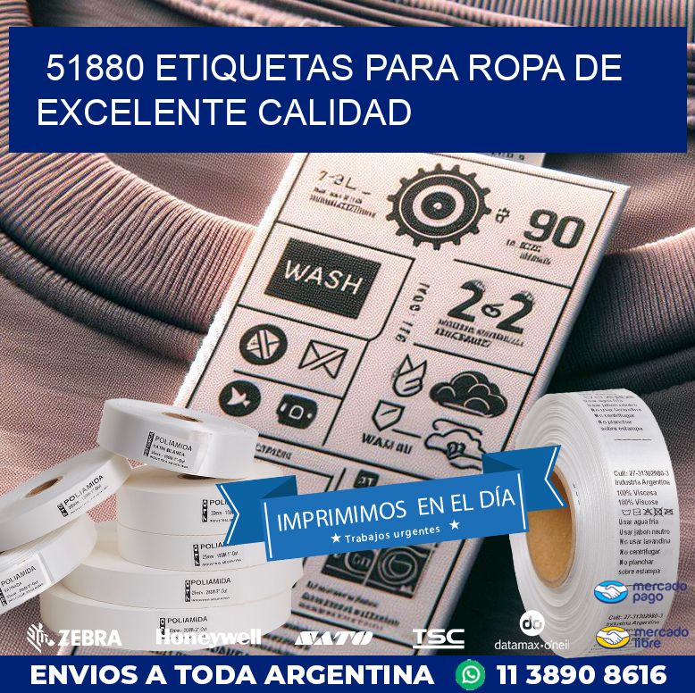 51880 ETIQUETAS PARA ROPA DE EXCELENTE CALIDAD