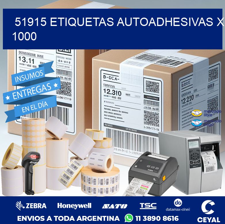 51915 ETIQUETAS AUTOADHESIVAS X 1000
