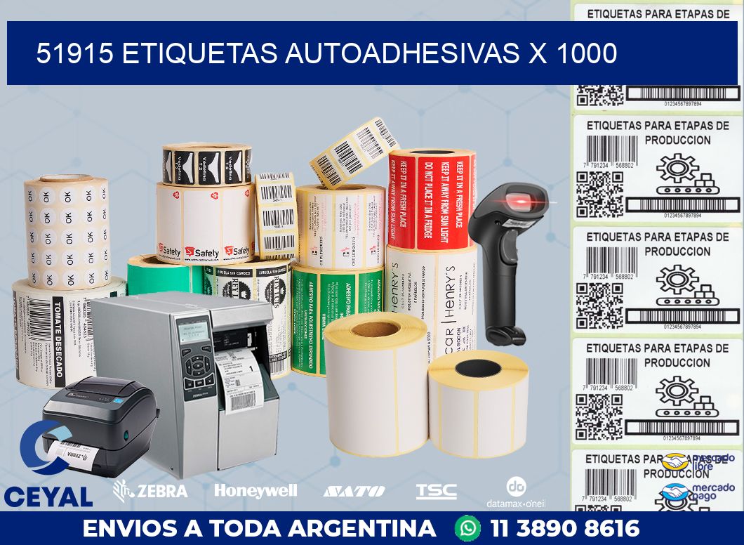 51915 ETIQUETAS AUTOADHESIVAS X 1000