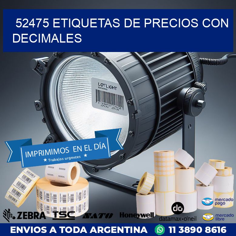 52475 ETIQUETAS DE PRECIOS CON DECIMALES