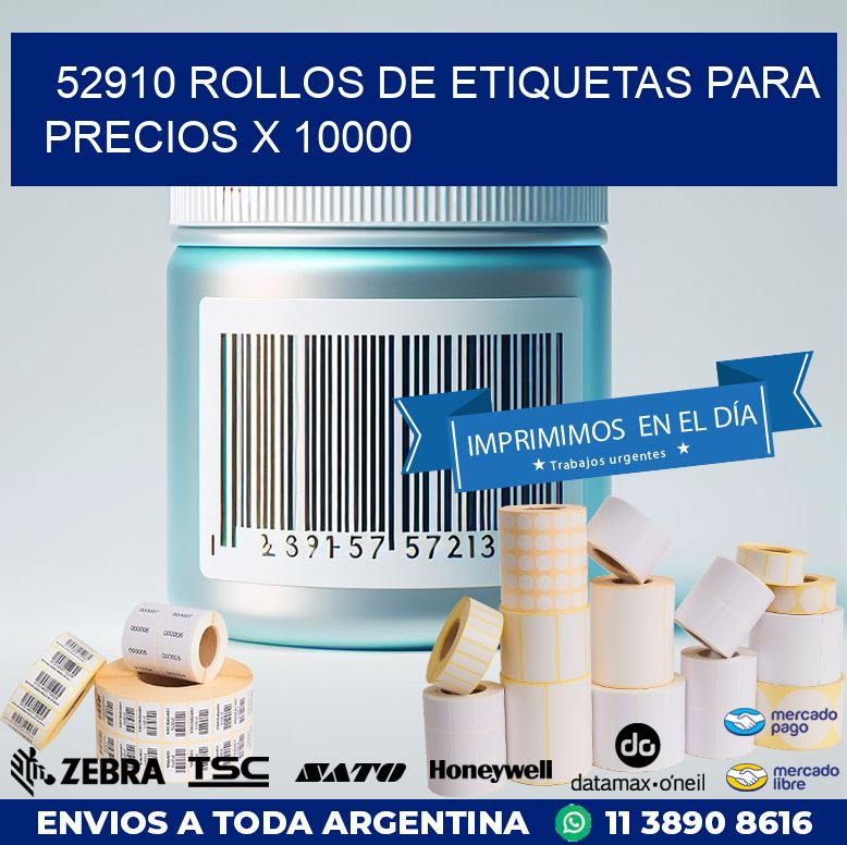 52910 ROLLOS DE ETIQUETAS PARA PRECIOS X 10000