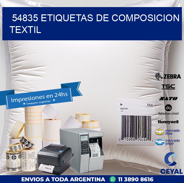 54835 ETIQUETAS DE COMPOSICION TEXTIL